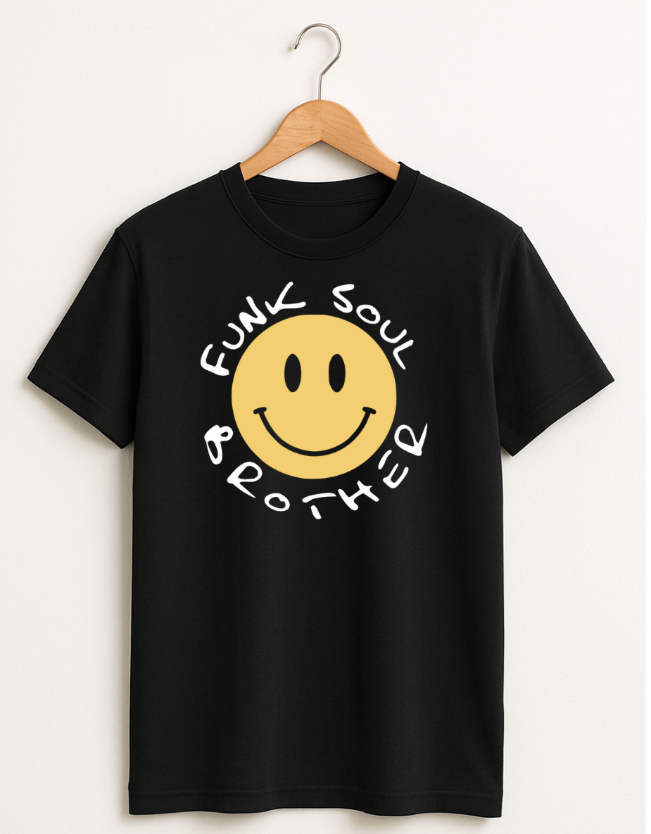 Funk Soul Brother Smiley Face T-Shirt – Retro Graphic Tee