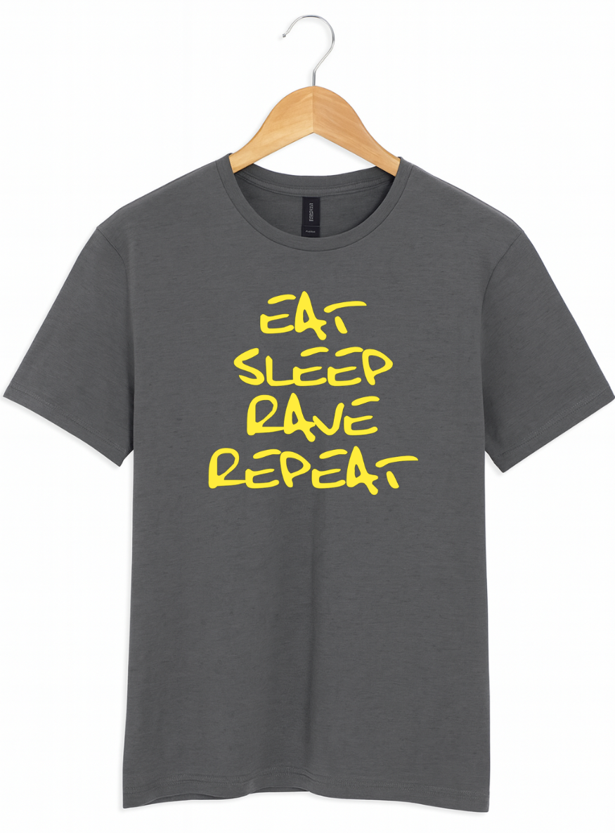 Eat Sleep Rave Repeat T-Shirt | EDM Festival Tee for Ravers & Electronic Music Lovers