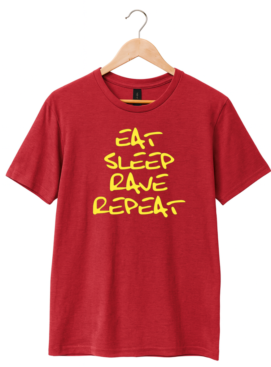 Eat Sleep Rave Repeat T-Shirt | EDM Festival Tee for Ravers & Electronic Music Lovers