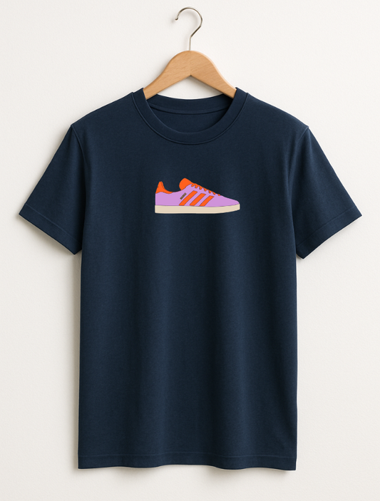 Retro Trainer Graphic Tee Pink & Neon Orange