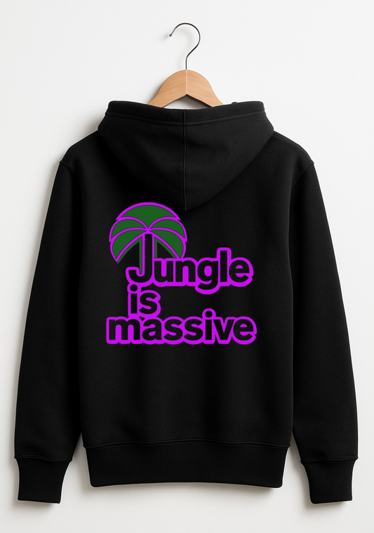 "Jungle Is Massive" Retro Hoodie – Bold Neon Streetwear